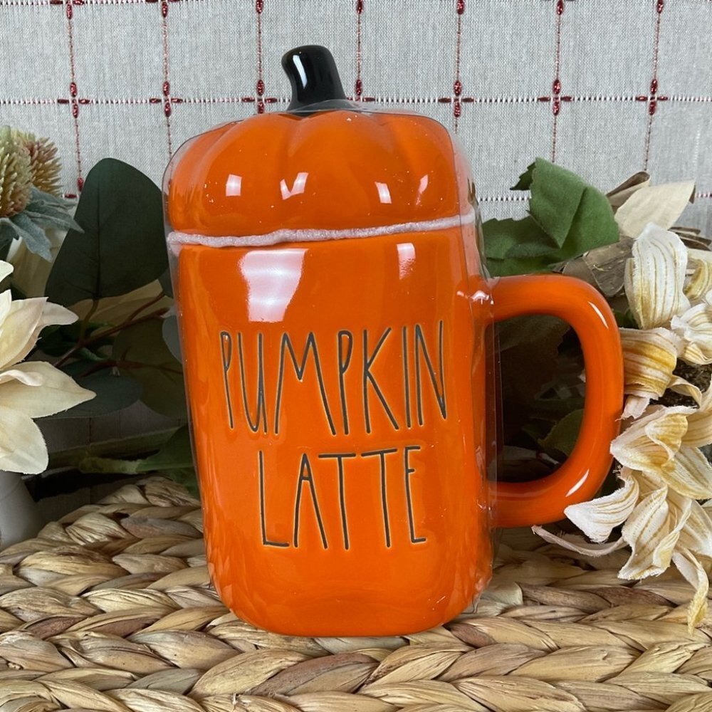 🎃 Rae Dunn Artisan Collection by Magenta Pumpkin Latte Figural Mug Original Box - Picture 2 of 6